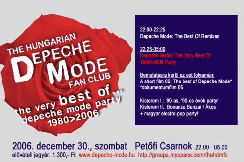 Depeche Mode - Depeche Mode Fan Club: játék és party!